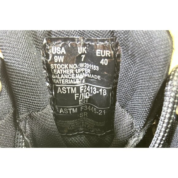 NEW Wolverine Floorhand Black Leather Steel Toe Boots Womens Size 9 - Picture 7 of 8